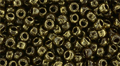 Round Seed Bead by Toho - #1705 Gilded Marble Brown