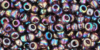 Round Seed Bead by Toho - #0166-C Amethyst Transparent Rainbow