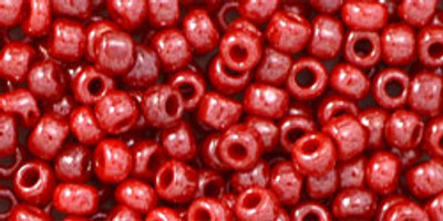 Round Seed Bead by Toho - #0125 Cherry Red Opaque Luster