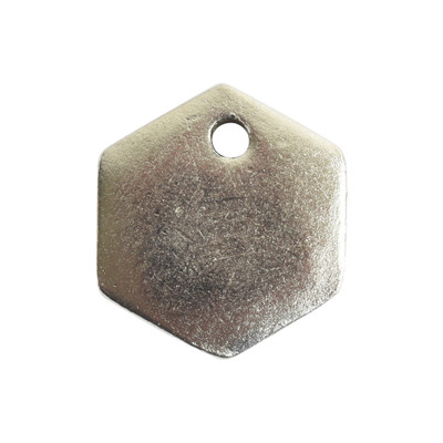 Flat Tag Mini Hexagon - Single Hole | Pk of 1