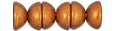 Teacup Bead 2x4mm - ColorTrends: Saturated Russet Orange Metallic