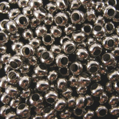 Heavy Metal Round Seed Bead - Nickel Plate