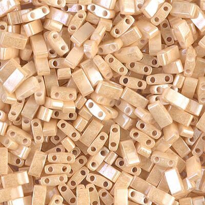 Half Tila Beads - #0593 Light Caramel Ceylon