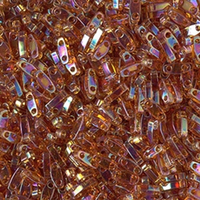 Quarter Tila Beads - #0257 Topaz Transparent Rainbow