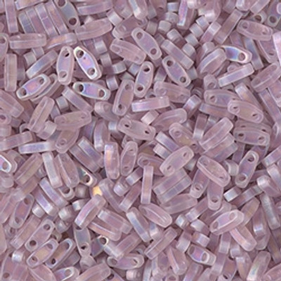 Quarter Tila Beads - #0142FR Smoky Amethyst Transparent Rainbow Matte