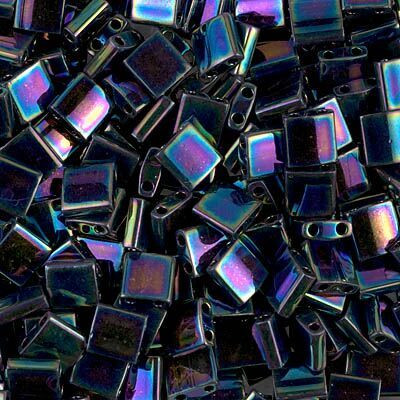 Tila Beads - #0455 Variegated Blue Metallic Rainbow