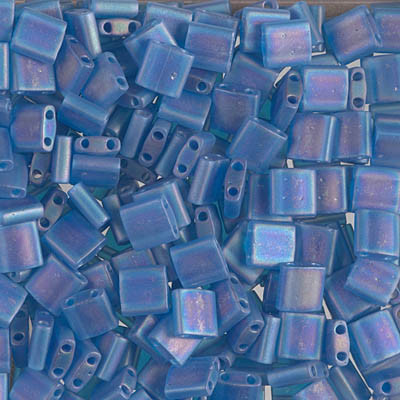 Tila Beads - #0149FR Capri Blue Transparent Rainbow Matte
