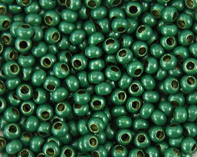 6/0 Heavy Metal Seed Beads - Green Dark