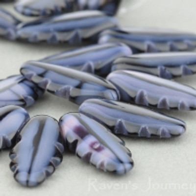 Retro Dagger (14x6mm) - Jet Purple Silk Mix