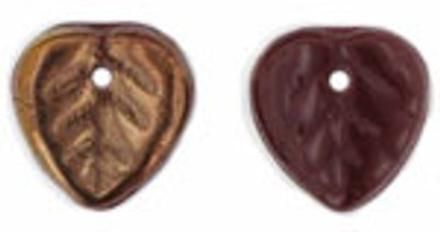 Heart Leaves - Cocoa Brown Opaque Bronze Half Coat