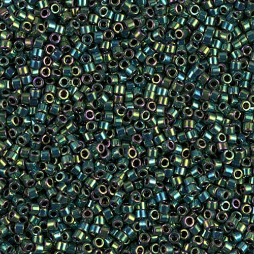 Delica Seed Bead - #0027 Dark Green Metallic Rainbow