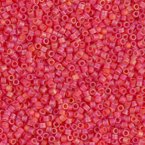 Delica Seed Bead - #0856 Red Orange Transparent Rainbow Matte