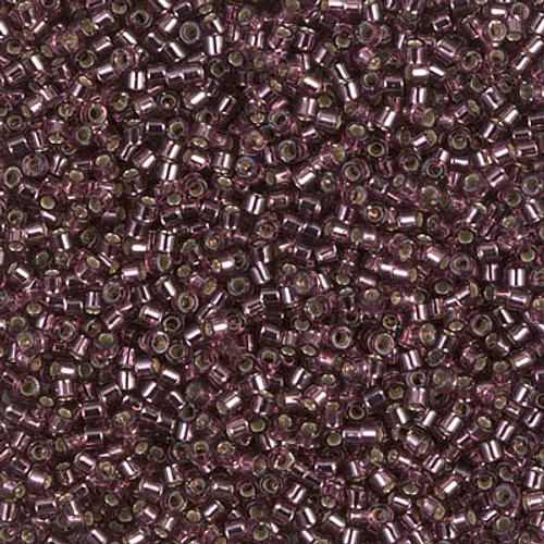 Delica Seed Bead - #1204 Mauve Transparent Silver-Lined Delica Seed Bead - #1204 Mauve Transparent Silver-Lined