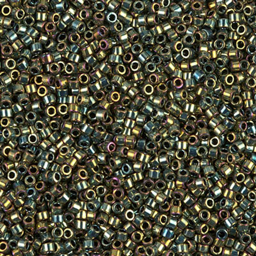 Delica Seed Bead - #0024 Olive Green Metallic Rainbow