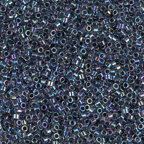 Delica Seed Bead - #0086 Noir Inside Color Lined Rainbow