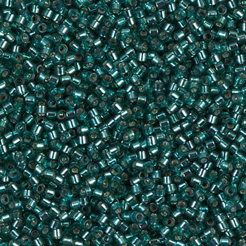 Delica Seed Bead - #0607 Dyed Teal Transparent Silver-Lined