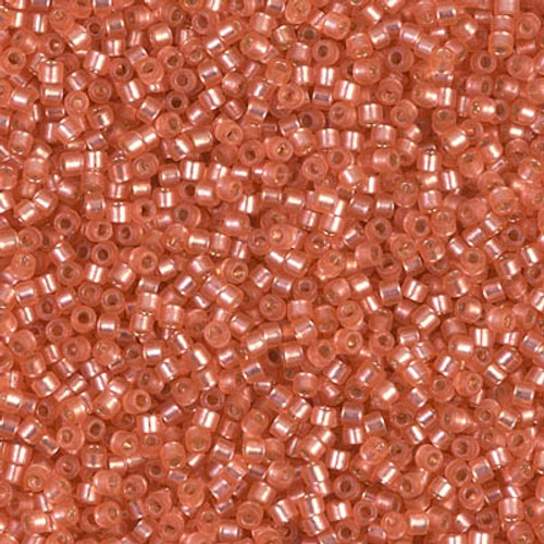 Delica Seed Bead - #0684 Dyed Watermelon Transparent Silver-Lined Semi-Matte