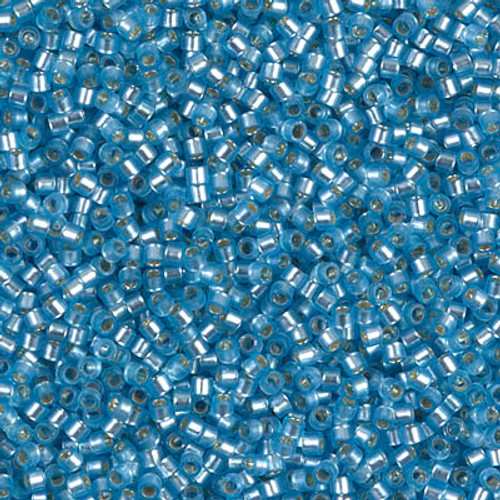 Delica Seed Bead - #0692 Dyed Aqua Transparent Silver-Lined Semi-Matte