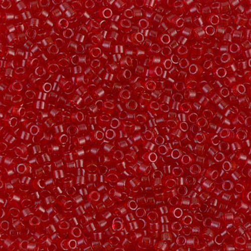 Delica Seed Bead - #0774 Dyed Red Transparent Semi-Matte