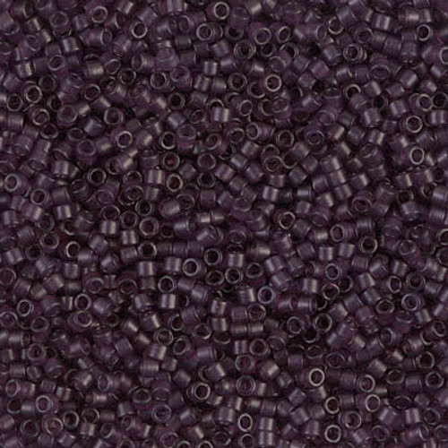 Delica Seed Bead - #0784 Dyed Dark Smoky Amethyst Transparent Semi-Matte