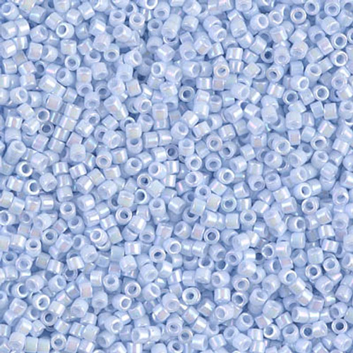 Delica Seed Bead - #1507 Light Sky Blue Opaque Rainbow - *Discontinued*
