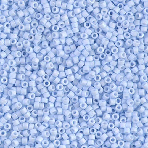 Delica Seed Bead - #1527 Light Sky Blue Opaque Rainbow Matte - *Discontinued*