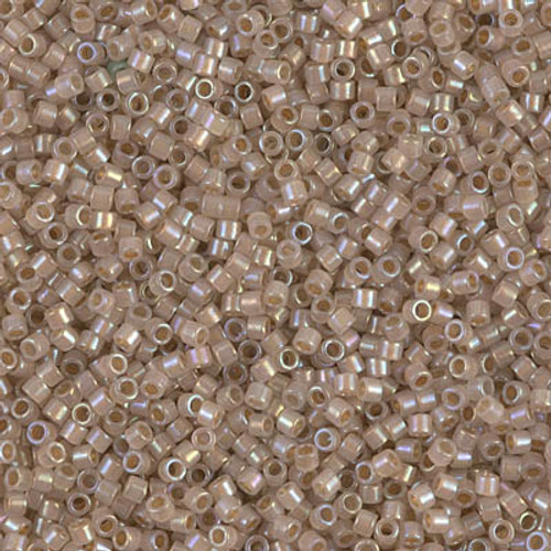 Delica Seed Bead - #1731 Beige / Opal Inside Color Lined Rainbow