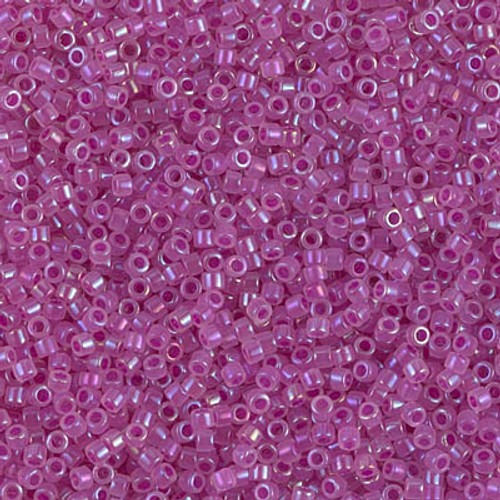 Delica Seed Bead - #1744 Fuchsia / Opal Inside Color Lined Rainbow