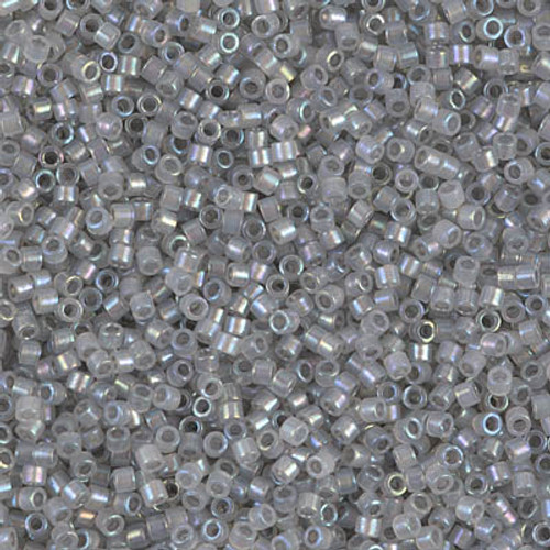 Delica Seed Bead - #1770 Pewter / Opal Inside Color Lined Rainbow Sparkle