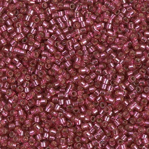 Delica Seed Bead - #2161 Duracoat Dyed Petunia Transparent Silver-Lined Delica Seed Bead - #2161 Duracoat Dyed Petunia Transparent Silver-Lined