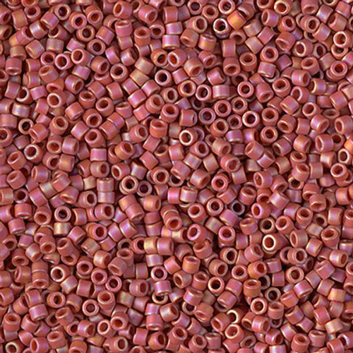 Delica Seed Bead - #2306 Carnelian Glazed Opaque Rainbow Matte
