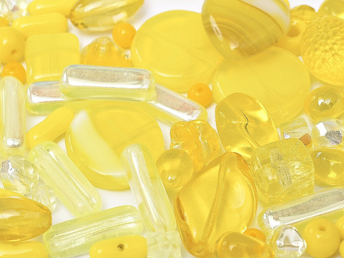 Czech Bead Mixes - Yellow Glass Mix *Discontinued*