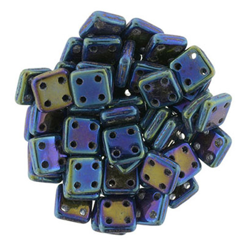 CzechMates 4-Hole QuadraTile - #21495 Purple Rainbow