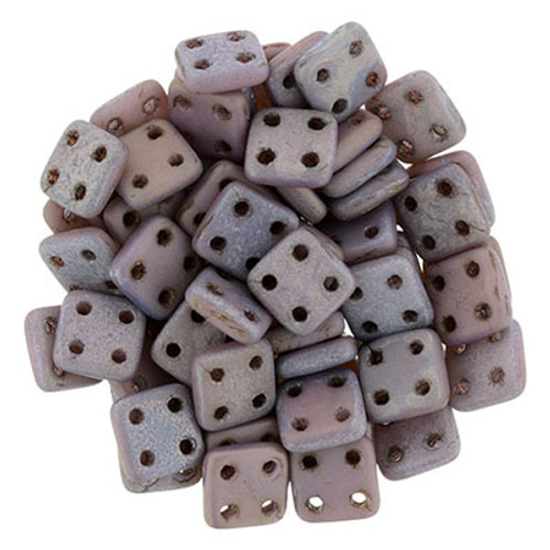 CzechMates 4-Hole QuadraTile - #YM0300 Bronzed Smoke Opaque Luster Matte