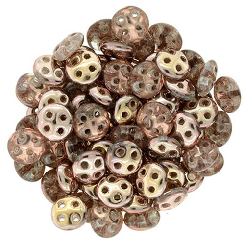 CzechMates 4-Hole QuadraLentil - #27101 Apollo Gold