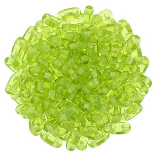 CzechMates 2-Hole Bar - #5023 Olivine Transparent