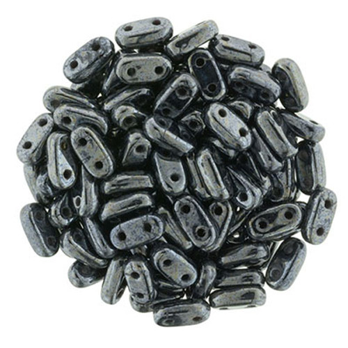 CzechMates 2-Hole Bar - #14400 Hematite