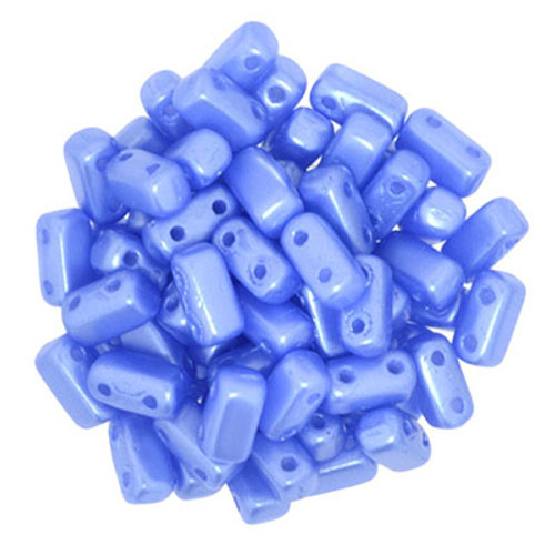 CzechMates 2-Hole Brick - #25015 Pearl Coat Baby Blue