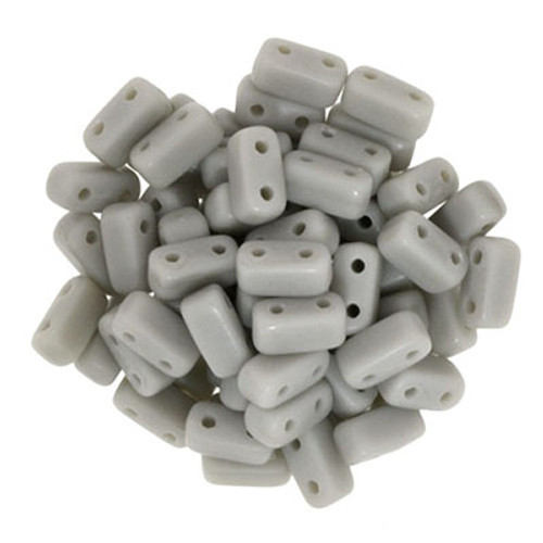 CzechMates 2-Hole Brick - #MD43020 Ashen Gray Moon Dust