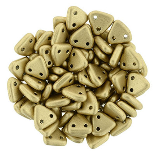 CzechMates 2-Hole Triangle - #K0171 Aztec Gold Metallic Matte
