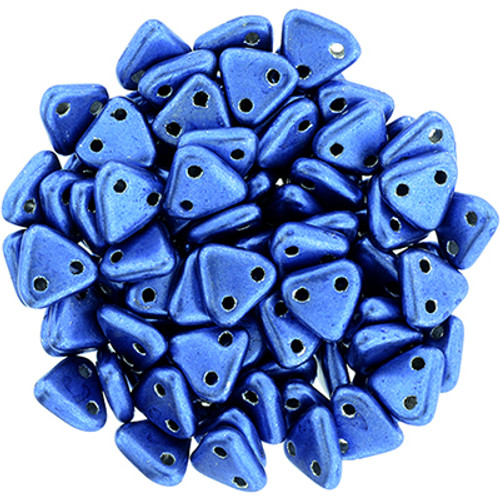 CzechMates 2-Hole Triangle - #04B05 ColorTrends: Saturated Metallic Navy Peony