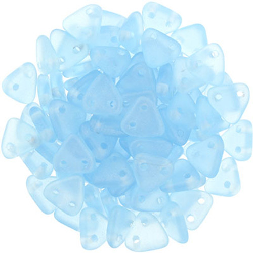 CzechMates 2-Hole Triangle - #MSG6001 Sueded Gold Aquamarine
