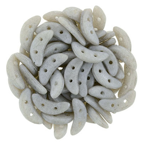 CzechMates 2-Hole Crescent - #PS0002 ColorTrends: Lilac Gray Opaque