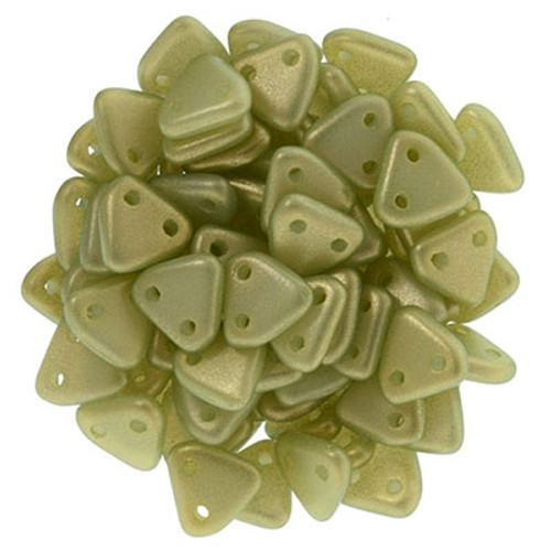 CzechMates 2-Hole Triangle - #P29250 Halo Etheral Celadon
