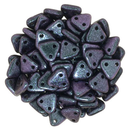 CzechMates 2-Hole Triangle - #94102 Polychrome Orchid Aqua