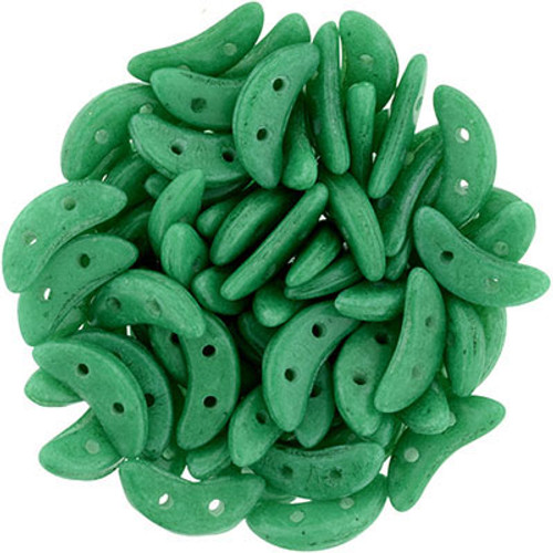 CzechMates 2-Hole Crescent - #PS0013 ColorTrends: Lush Meadow Opaque