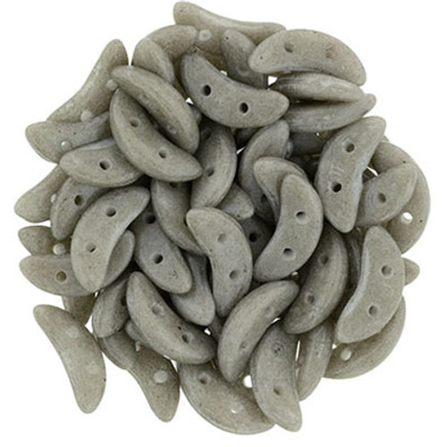 CzechMates 2-Hole Crescent - #PS0015 ColorTrends: Sharkskin Opaque