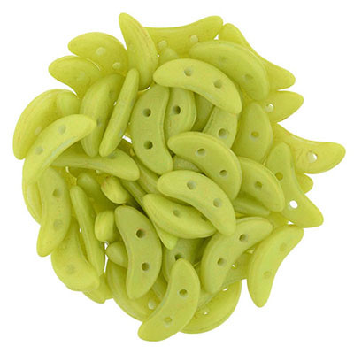 CzechMates 2-Hole Crescent - #PS1010 Pacifica Honeydew