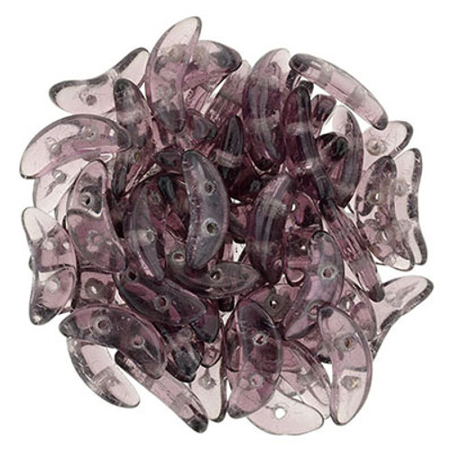 CzechMates 2-Hole Crescent - #2006 Medium Amethyst