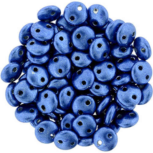 CzechMates 2-Hole Lentil - #04B05 ColorTrends: Saturated Metallic Navy Peony